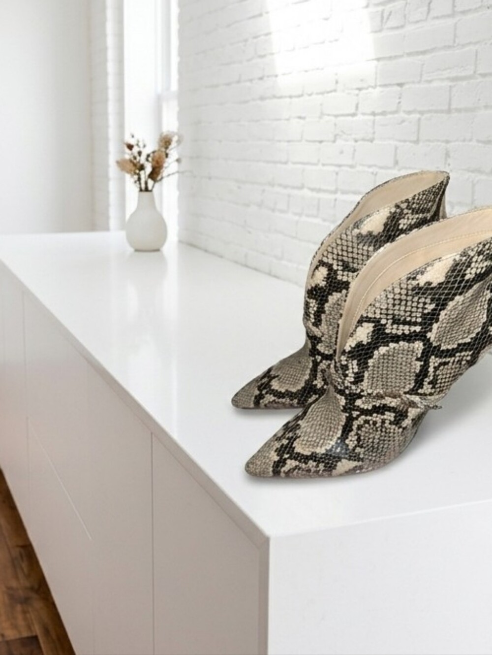 Sam Edelman Snakeskin Print Ballet Flat in Neutral Tones